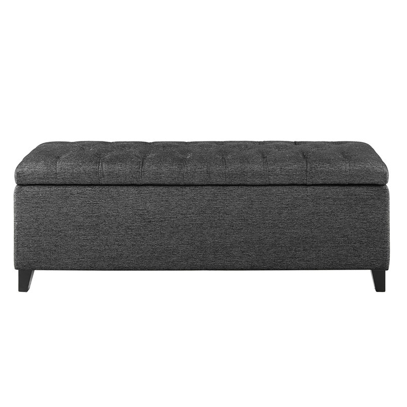 Storage Bench For Home Essentials - 400 Lbs Capacity Soft Close In Charcoal Interior Your Needs, Charcoal