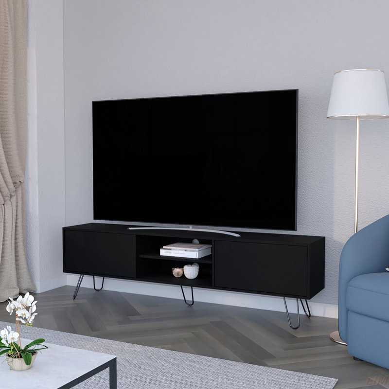 Hairpin Leg TV Rack, Black