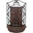 French Lily Polystone Outdoor Solar Wall Fountain with Battery Backup-1400205595
