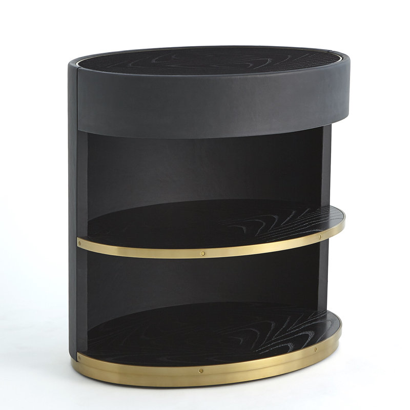 Ellipse Bedside Cabinet, Black