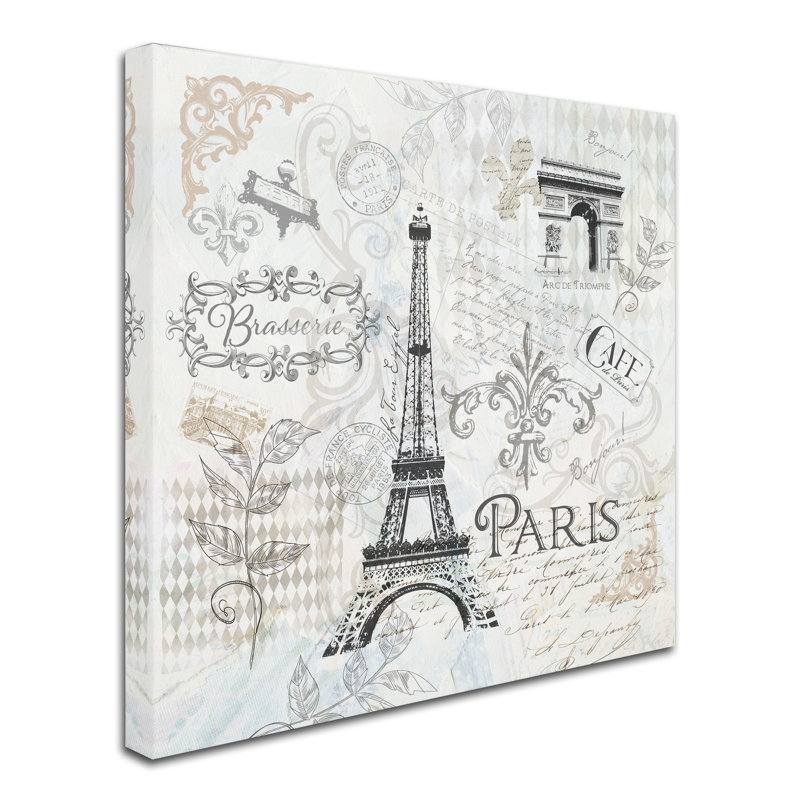 « paris », reproduction d’impression sur toile tendue, H 18 po x l 18 po