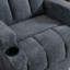 Fauteuil inclinable manuel de massage l 33,07 po Dartee avec fonction de chauffage et deux porte-gobelets - Siège de cinéma maison en microfibre-105009619