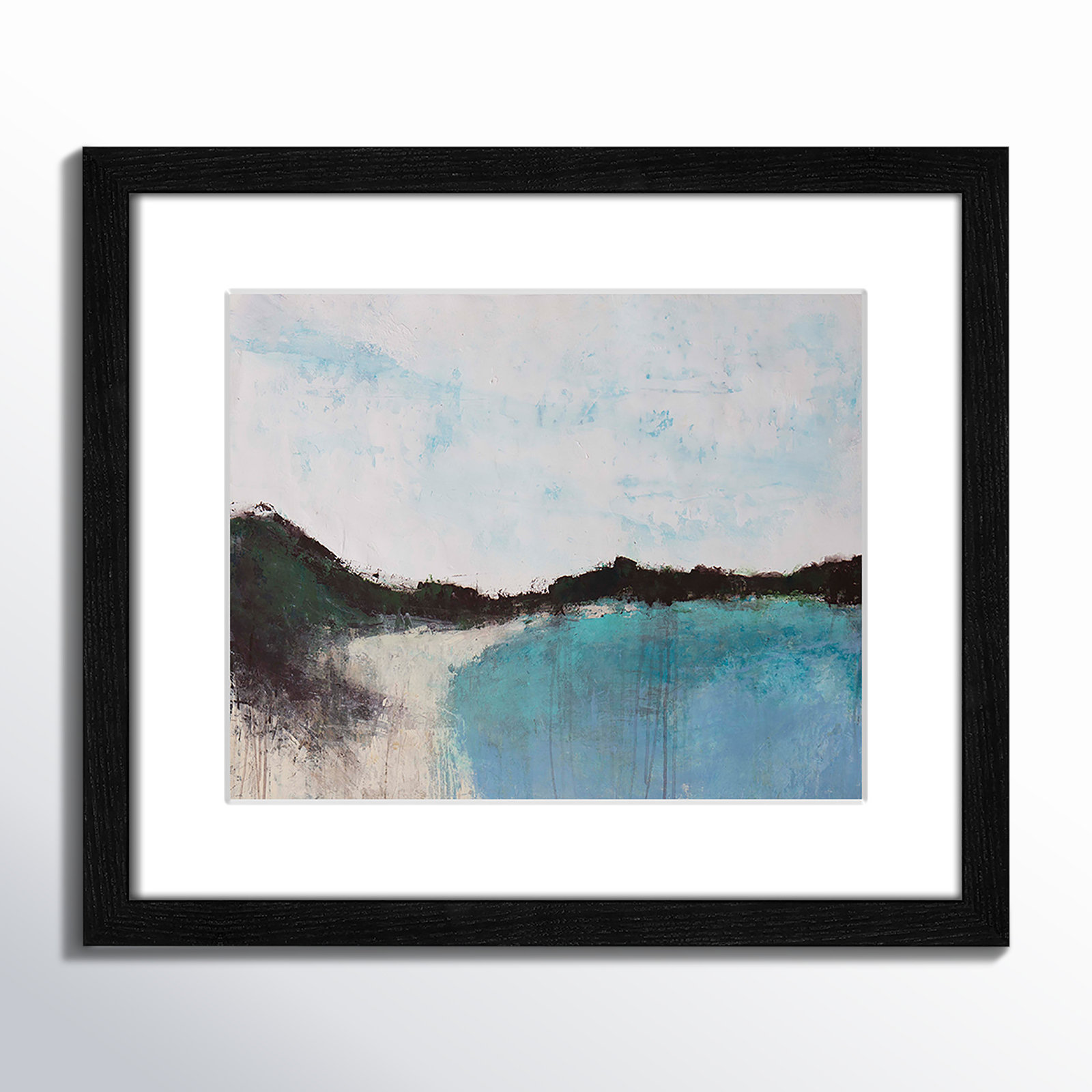 Mountainside Lakeview III by Filippo Ioco - Print, Black Framed, 13" H x 15" W x 0.75" D