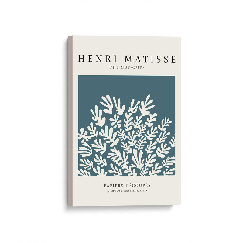 Matisse's La Gerbe en bleu minuit, Toile tendue, H 30 po x l 20 po x P 1,25 po