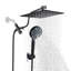 Pomme de douche réglable haute pression double 10 po avec douchette à 9 jets-119512978