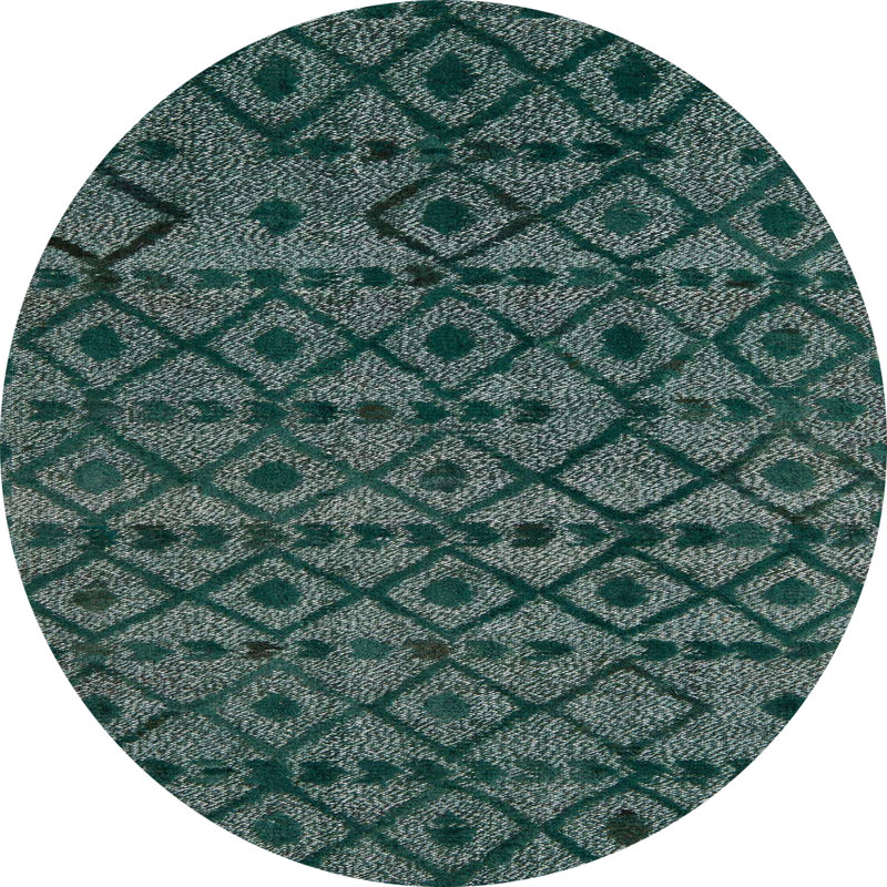 Ambr Ikat Indoor Rug, Round 8'