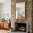 Oak Color 20"x30" Wavy Rectangle Solid Wood Frame Decorative Mirror