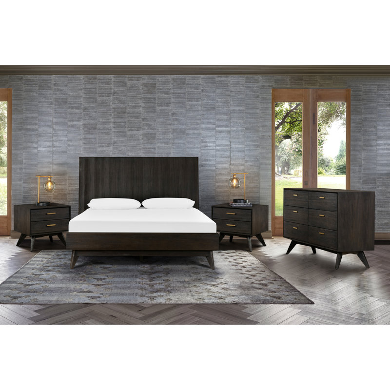 Njall Piece Bedroom Set, Queen, Brushed Brown-Gray