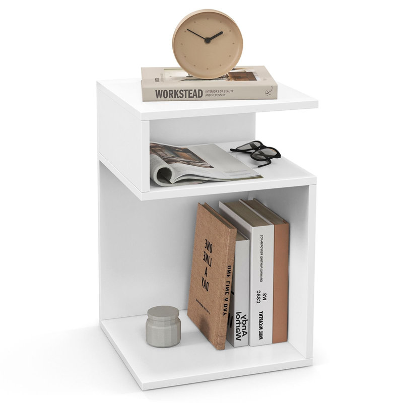 33cm W Metal Bedside Table