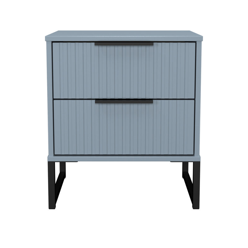 Chaelynn 45cm W Manufactured Wood Bedside Table, Blue