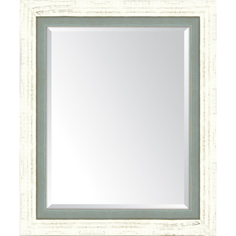 Chilhowie Wood Flat Wall Mirror, 36" H x 30" W, Pink
