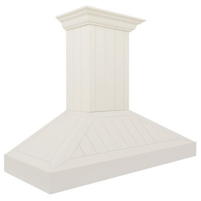 ZLINE 48 in. Ducted Vent Wooden Convertible Vent Wall Mount Range Hood in Cottage White (KPTT-48)