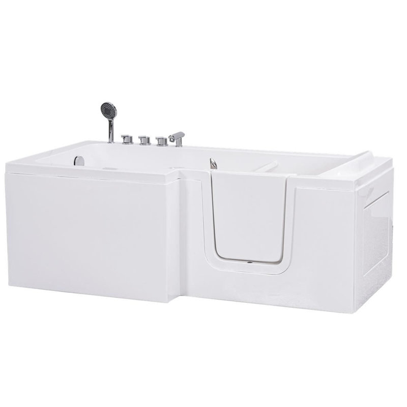 Coniston 1700mm x 855mm Freestanding Acrylic Bathtub, Left