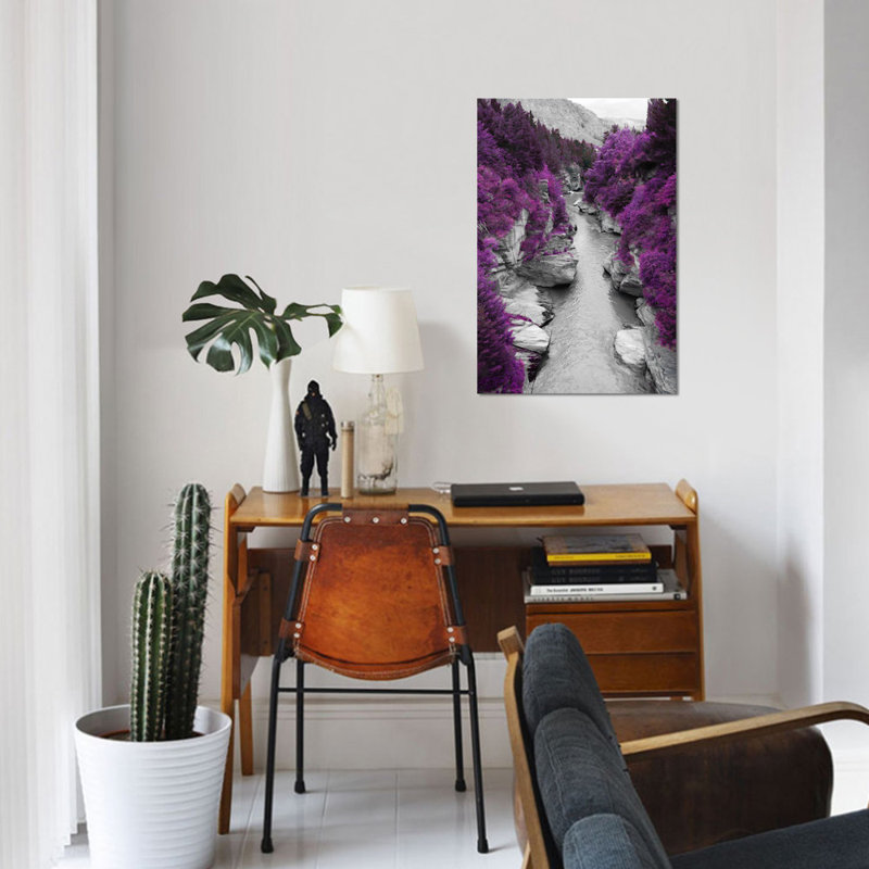 Vanishing Pigment by 5by5collective - Print on Canvas, 66.04 cm H x 45.72 cm W, Black Floater Framed