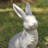 18"H MGO Sitting Rabbit Garden Statue