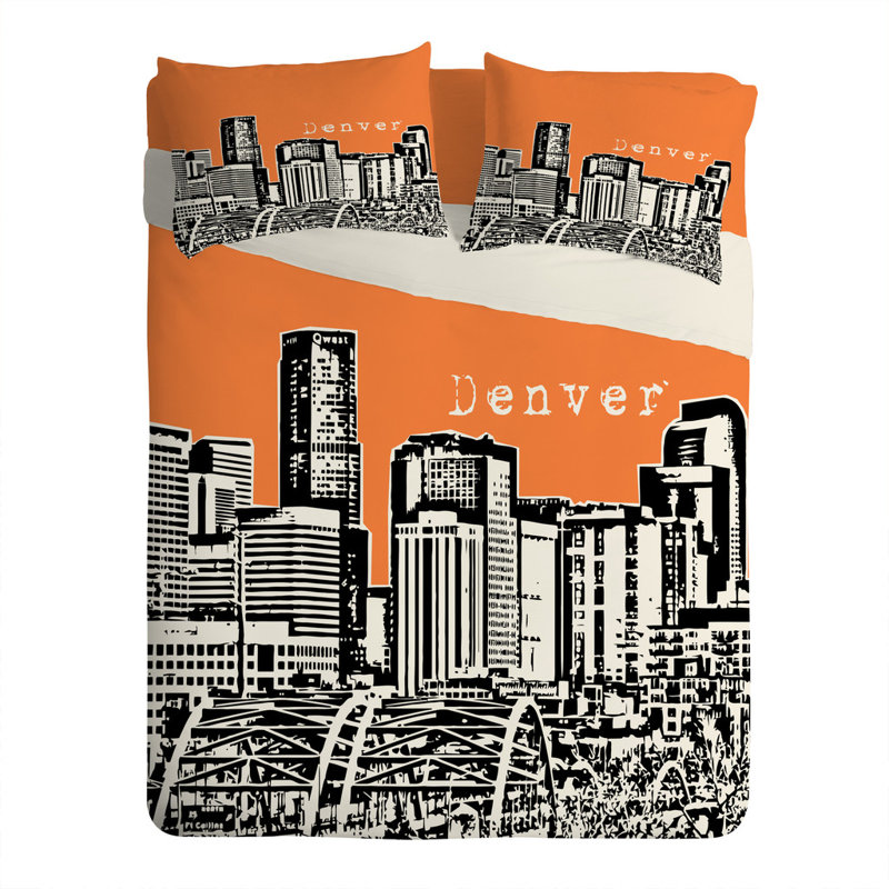 Taie d’oreiller denver Bird Ave, Standard, Orange