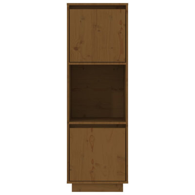 Highboard 38X35x117 Cm Solid Wood Pine