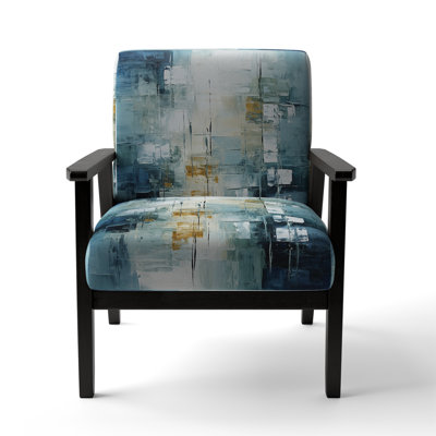 Birch Woods Whispering Winds VI - Upholstered Scandinavian Arm Chair, Birch Trees Accent Chair