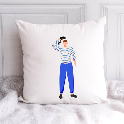 Nautical Sea Life_281 - Throw Pillow Insert Includ Polyester/Polyester Blend Reversible Throw Pillow