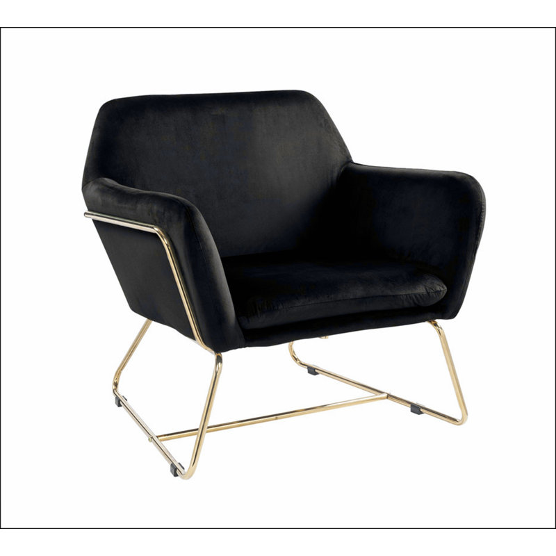 Fauteuil Eudia noir, Noir