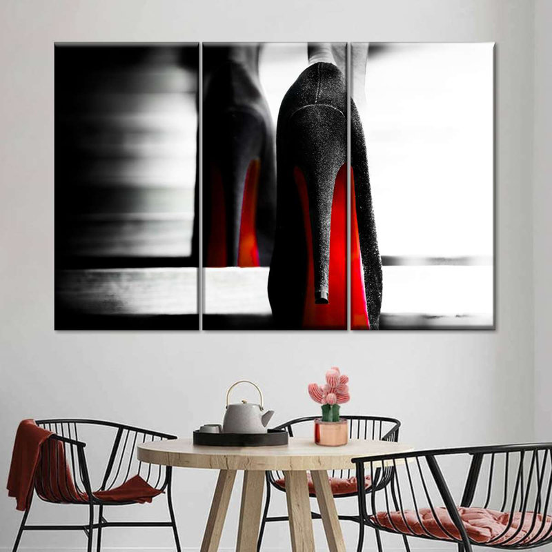 «Red Bottom Heels Pop», reproduction d'art sur toile, H 57 po x l 36 po x P 1,25 po
