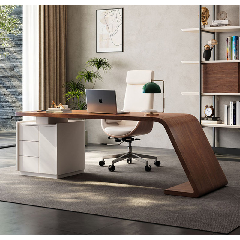 Retro Simple High-End Multi-Functional Desk, 29.5" H x 70.9" W x 27.6" D