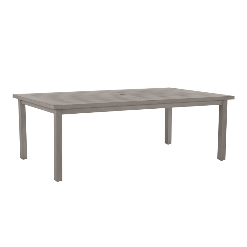 Club Aluminum Rectangular Dining Table - Oyster, Oyster