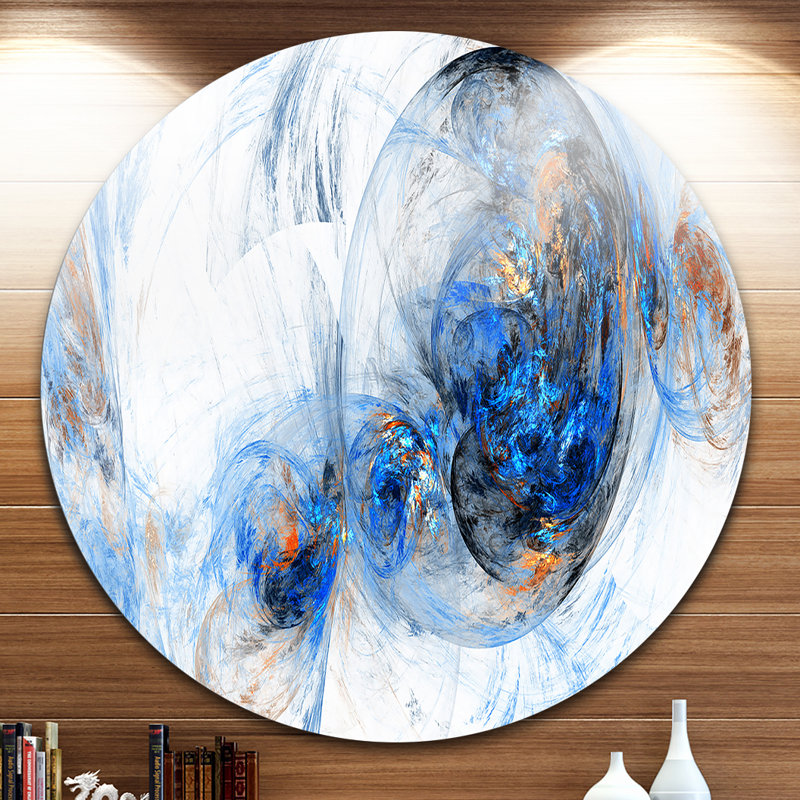 « color fumée blue blue », impression sur métal, H 38 po x l 38 po x P 1 po