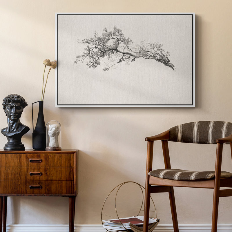 Toile tendue avec châssis rétro X, White Floater Framed Canvas, H 17 po x l 25 po x P 2 po