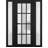 Front Exterior Prehung FiberGlass Door Frosted Glass / Manux 8312 Grey Ash / 2 Side Exterior Windows / Office Commercial and Residential Doors Entrance Patio Garage-W14+36+14" x H80"-Right-hand Inswing-98196194-98196198-98196202