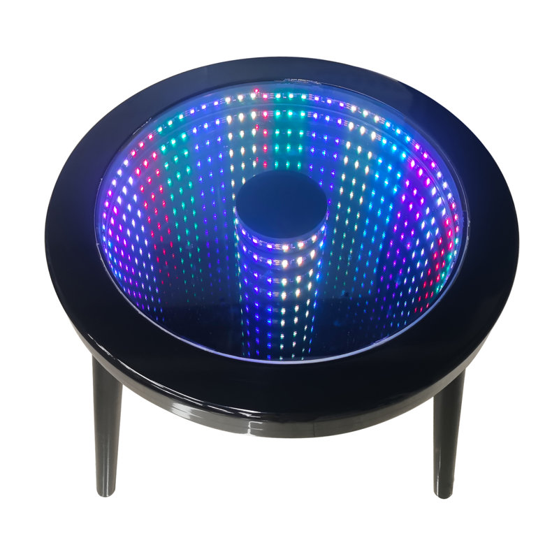 Table basse Infinity Mirror, Noir, Noir