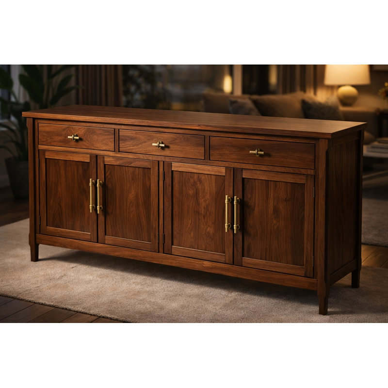 Emma Sideboard 4 Door, Dark Brown