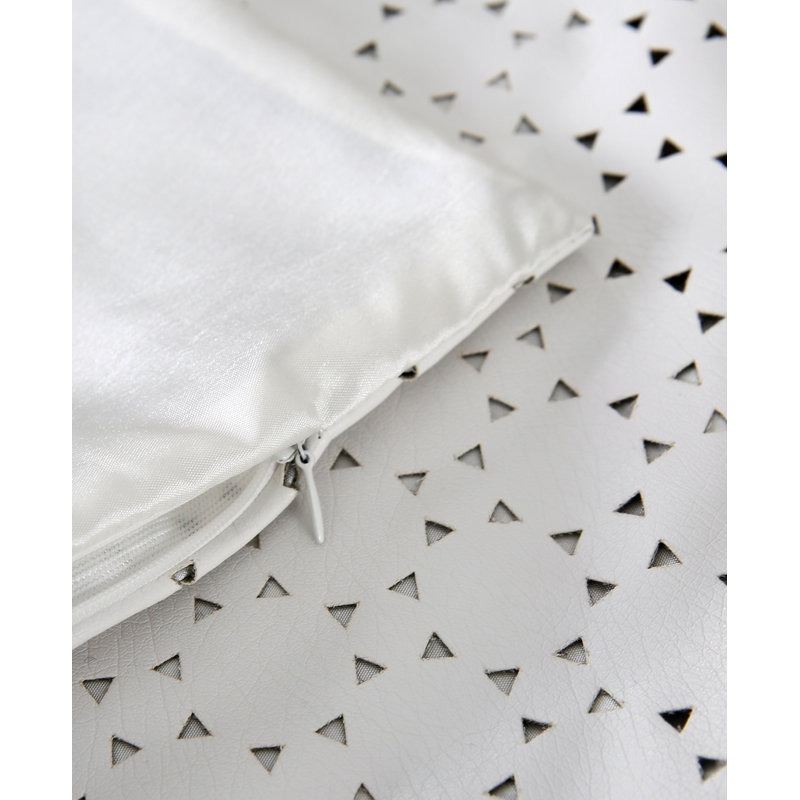Tilbrook Geometric Reversible Pillow Cover, White