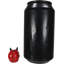 Figurine miniature de crâne de vampire enfoiré trinité noire et bise noire