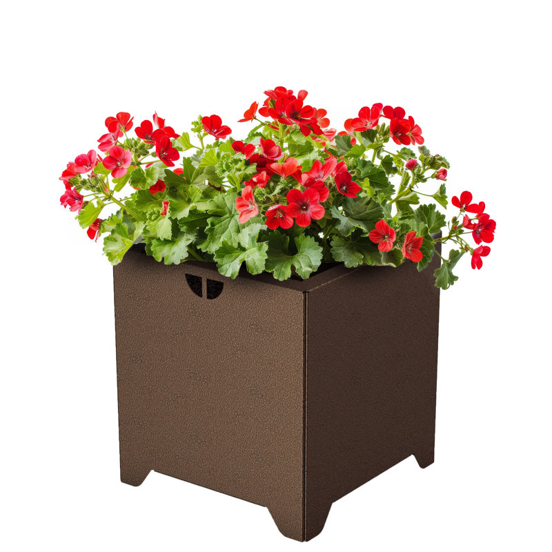 Boîte à fleurs moderne en acier peint