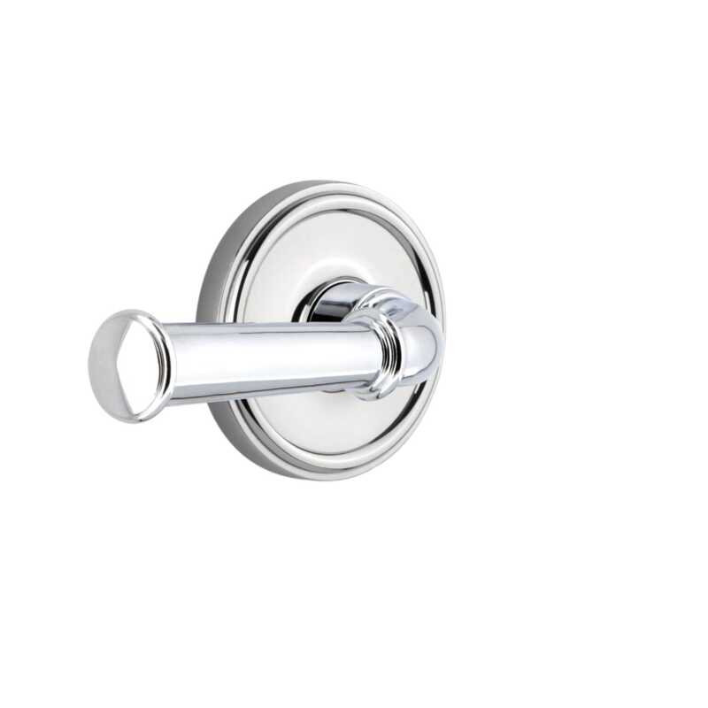 Grandeur Georgetown Rosette Simple factice avec levier Georgetown en chrome brillant, Surface Mounted - Right Handed