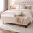50.5‘ Wide Tufted Faux Leather Upholstered Storage Bench-1557305040