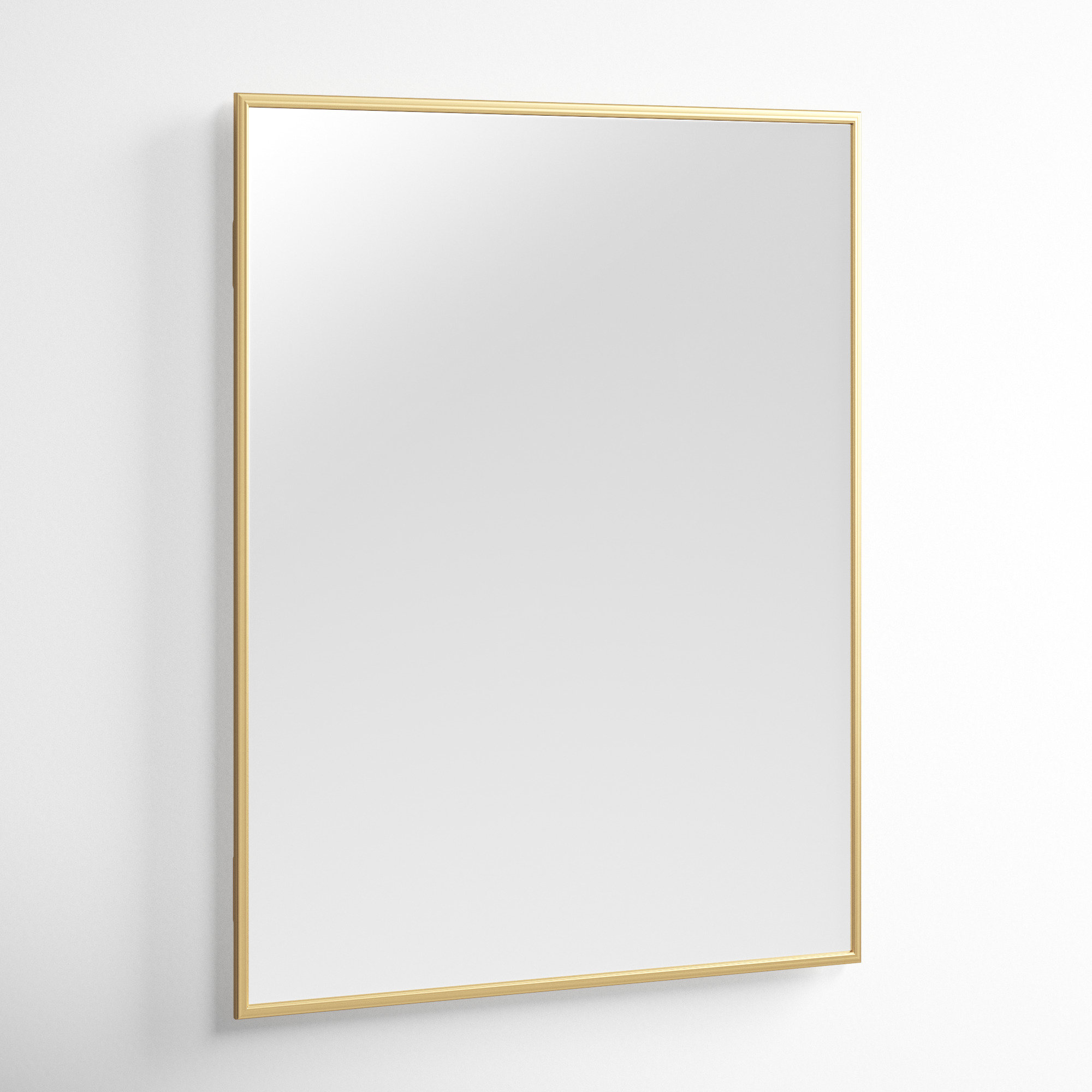 Sabine Metal Rectangle Wall Mirror, Brass, 48" x 30"