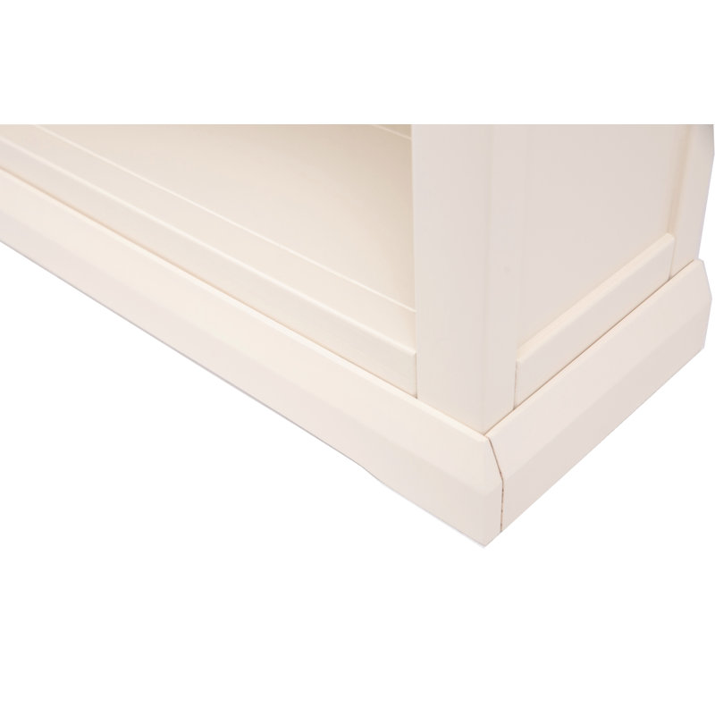 Gisela 120cm H Standard Bookcase, White, 120cm H x 89cm W x 25cm D