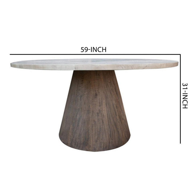 Holgerth Round Solid Wood Dining Table