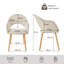49.5cm H Luxury Fabric Upholstered Dining Chair with Wooden Legs-34267026-40986369