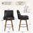 Extra-Wide 360° Swivel Bar Stool With Pocket Spring Seat & Solid Wood Base-1781230770