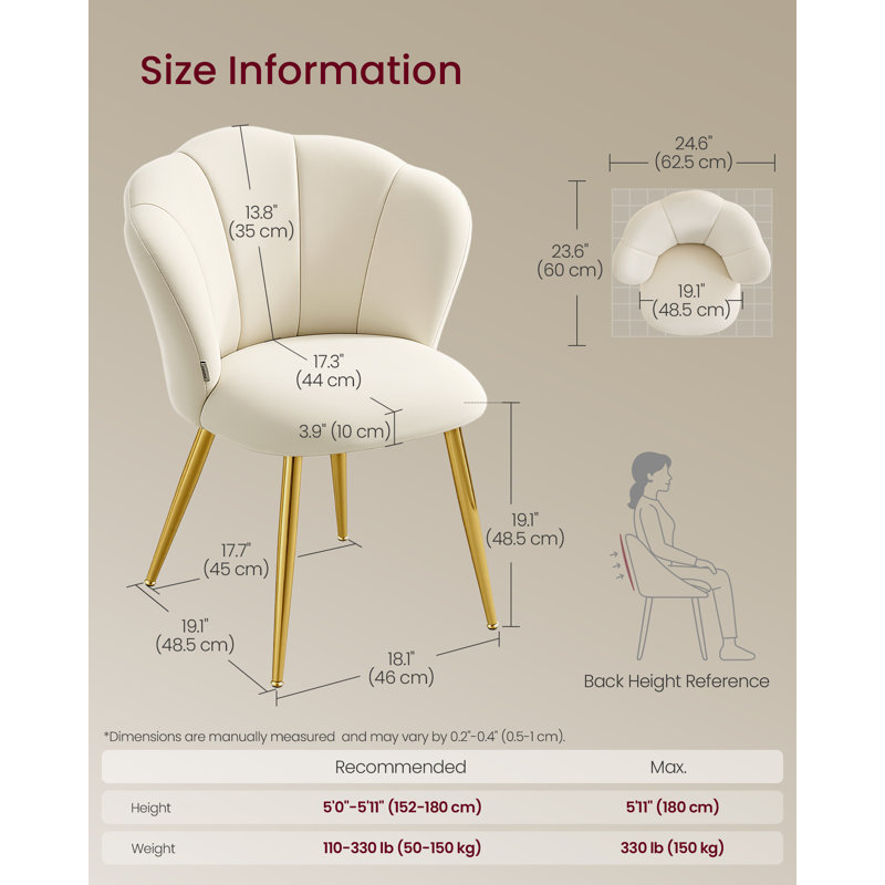 Upholstered Dining Chair in White