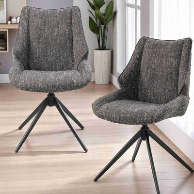 Ensemble de 2 chaises d'appoint Malika Chenille