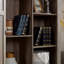 Grand garde-manger - Porte de grange rustique 40,07 x 15,89 x 74,4 gris, intérieur spacieux avec options de tablettes réglables
