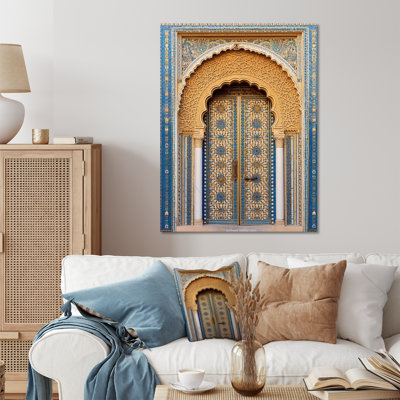 Reproduction murale en métal Morroco Palace Golden Doors IV - Morroco