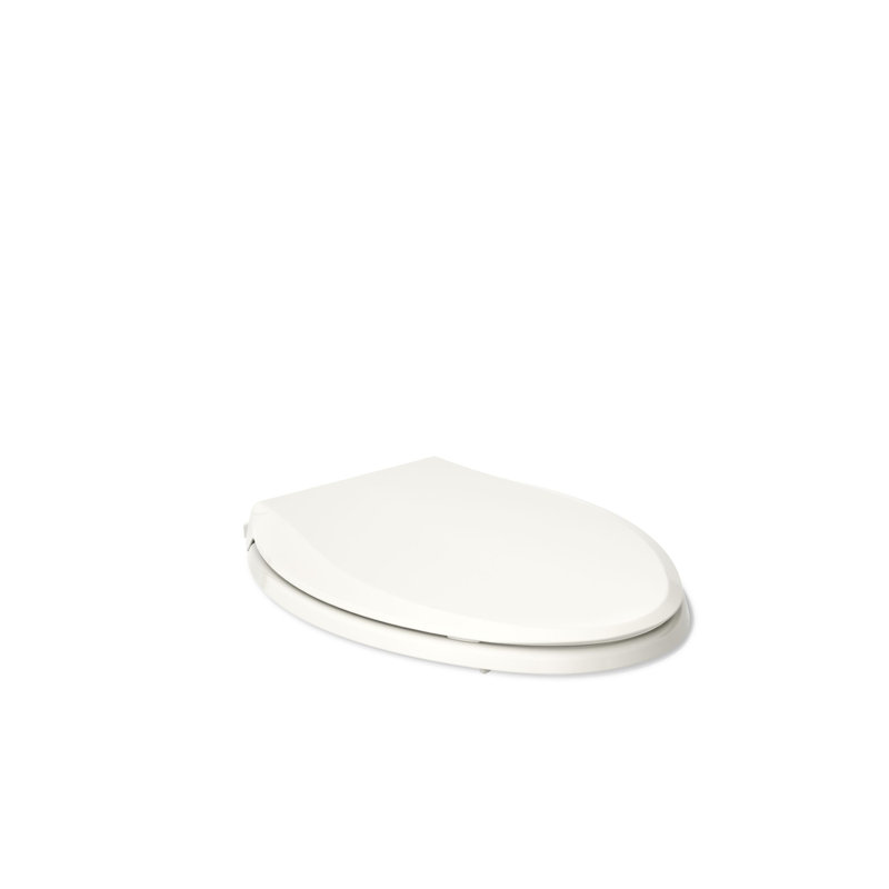 Cachet Nightlight Quiet-Close with Grip-Tight Elongated-Front Toilet Seat, Biscuit, Ready Latch