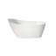 Baignoire autoportante moderne en acrylique Fslefay de 150 cm (59 po) avec trop-plein et bonde centrale pour salle de bain