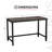 Sunjoy 48" Sturdy Computer Bekki Desk, Industrial Design Workstation with Wood Table Top and Black Steel Frame for Home Office, Brown