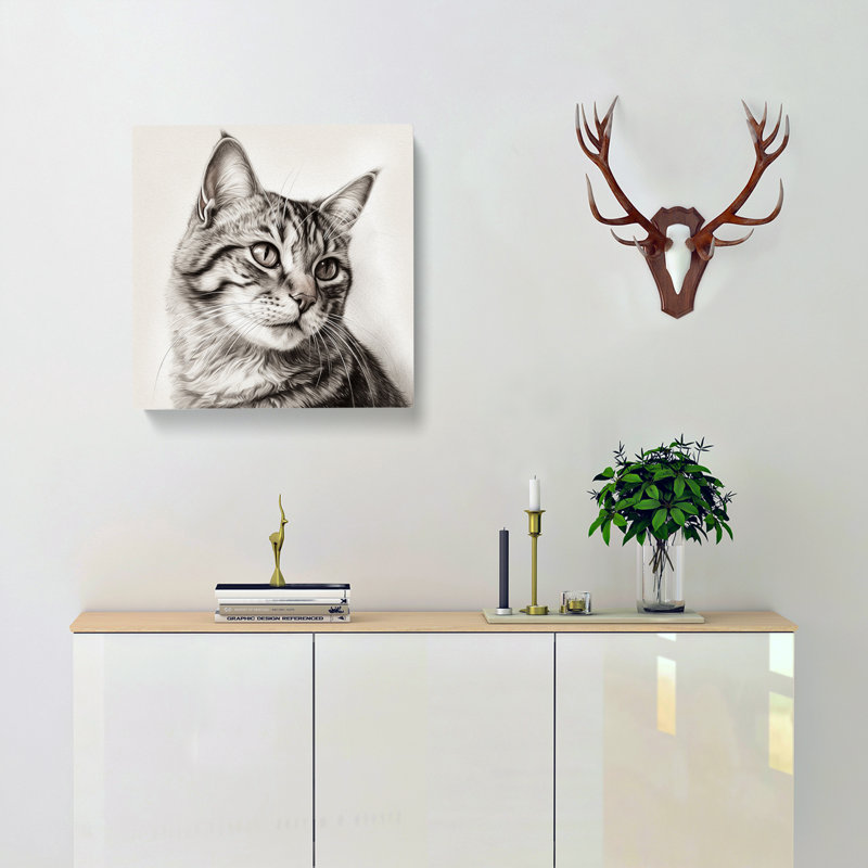 Modern Wall Art - Wrapped Canvas - Framed Print, 35cm H x 35cm W x 3cm D